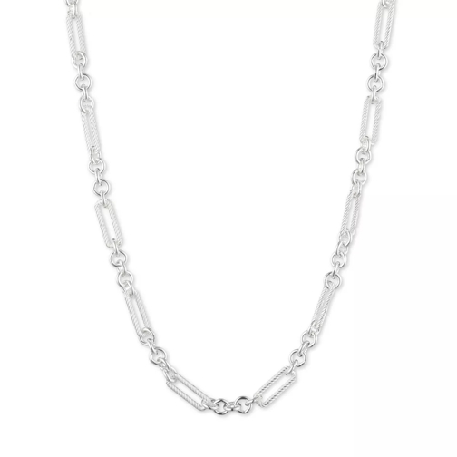 Lauren Ralph Lauren Necklace 16" Rope Link Collar Silver Mittellange Halskette