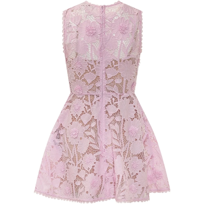 Self Portrait Minikleid Mini Abito Floreale in Pizzo rose(Image 2)