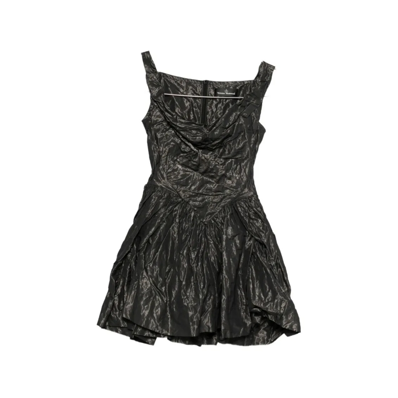 Vivienne Westwood Minikleid Sculptural Black Mini Dress With Crinkled Texture Black