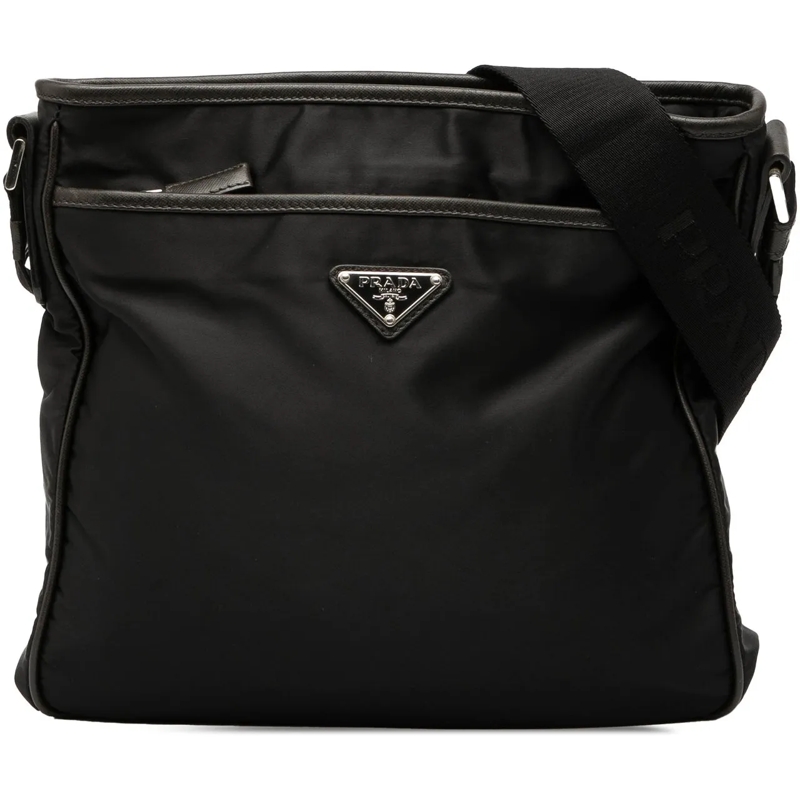 Prada Sac à bandoulière Tessuto Zip Top Crossbody schwarz