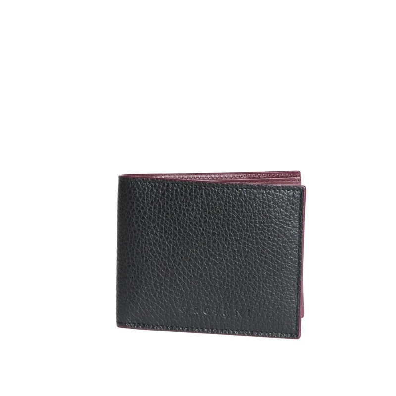 Orciani Geldbörse Micron Two-Tone Leather Wallet Black