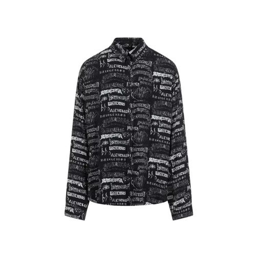 Balenciaga L/S Large Fit Black Cotton Shirt Black Shirts