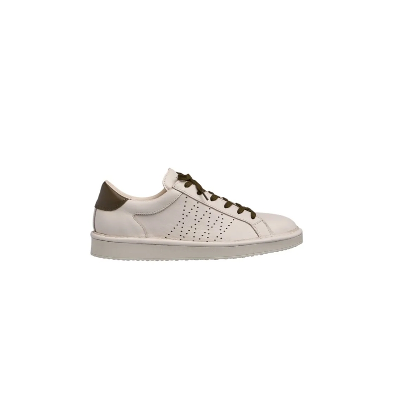 Panchic Sneaker basse White Lace-Up Sneakers With Black Spoiler White