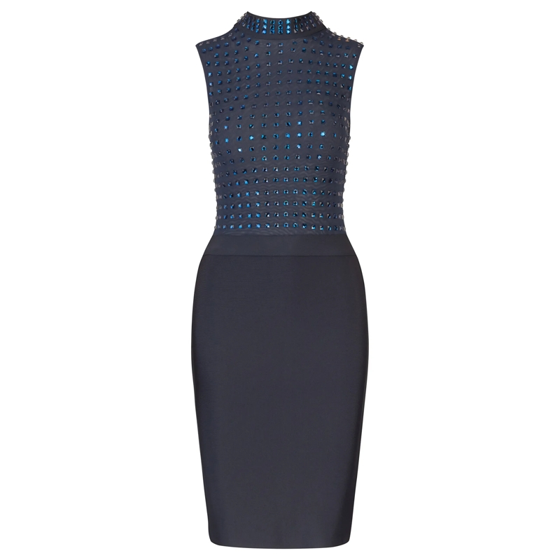 Kraimod Abendkleid Bandagekleid dunkel-blau