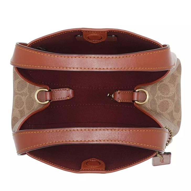 COACH Hadley Hobo 21 Tan/Rust/Brass One Size : : Shoes