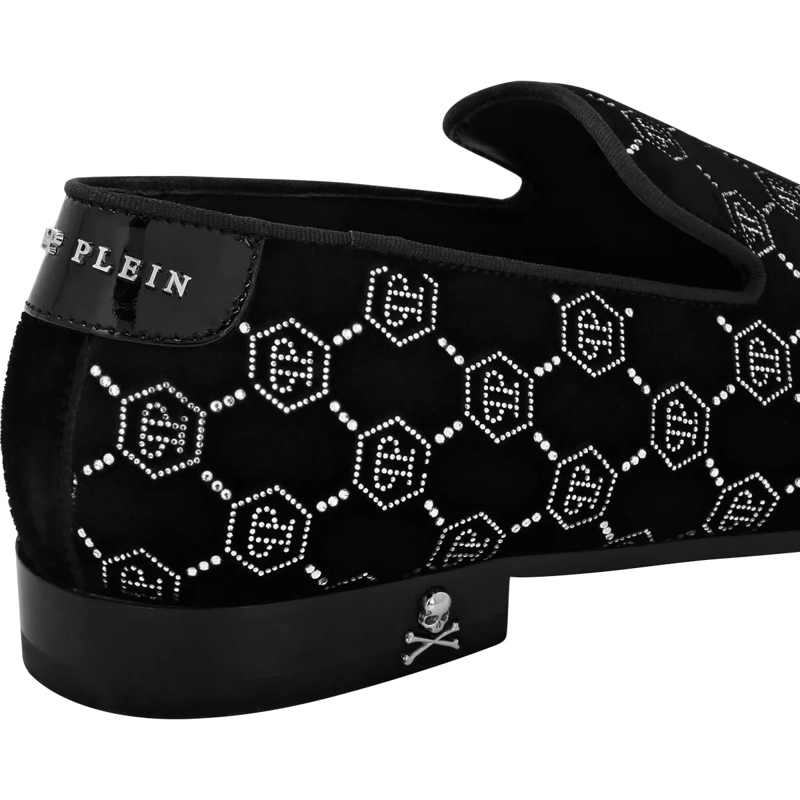 Philipp Plein Slip-On-Sneaker Faulenzer Monogram Mit Schmucksteinen schwarz(Image 4)