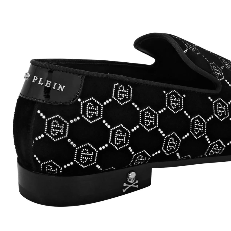 Philipp Plein Slip-On-Sneaker Faulenzer Monogram Mit Schmucksteinen schwarz(Image 3)