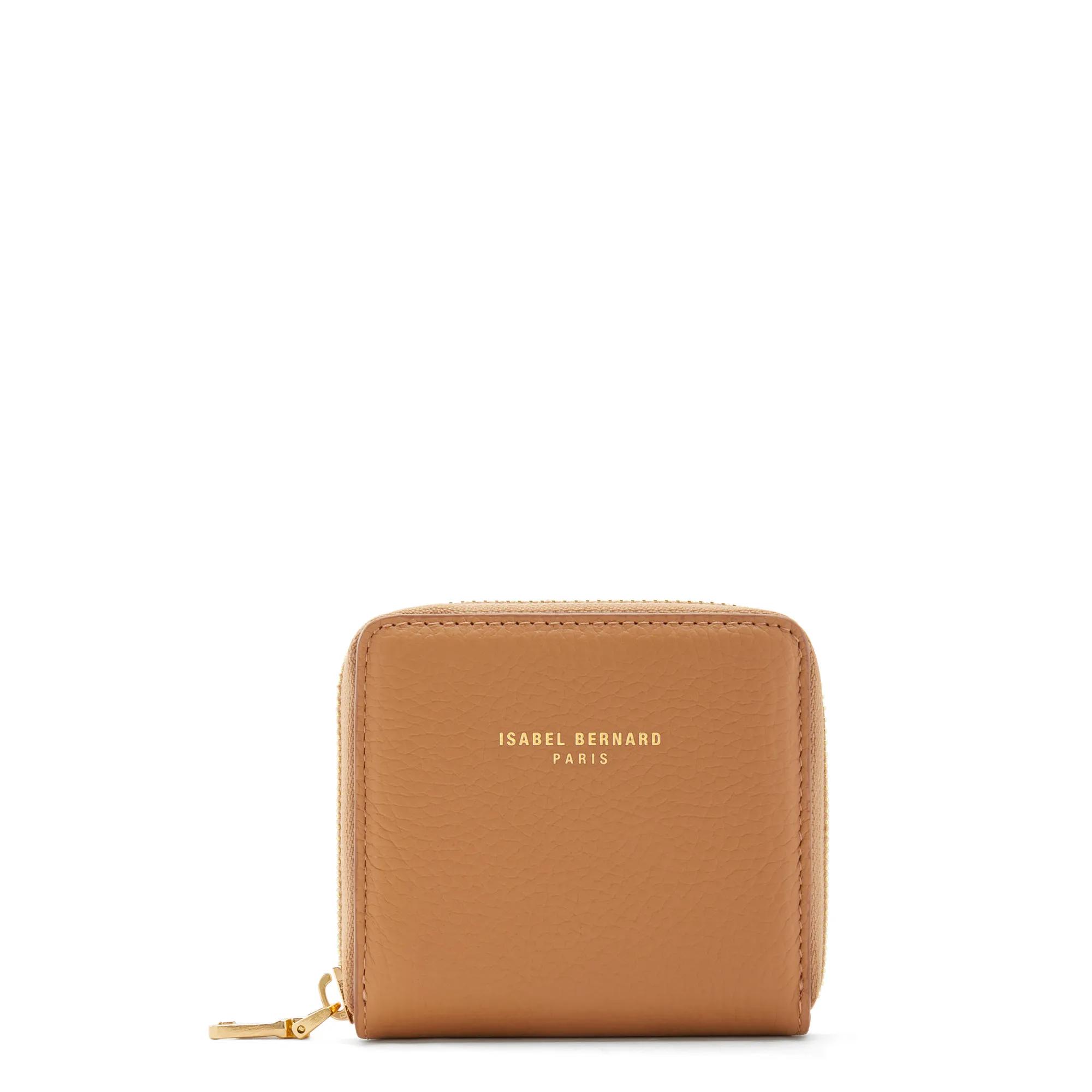 Isabel Bernard Honoré Jules Camel Calfskin Leather Zipper Wallet ...