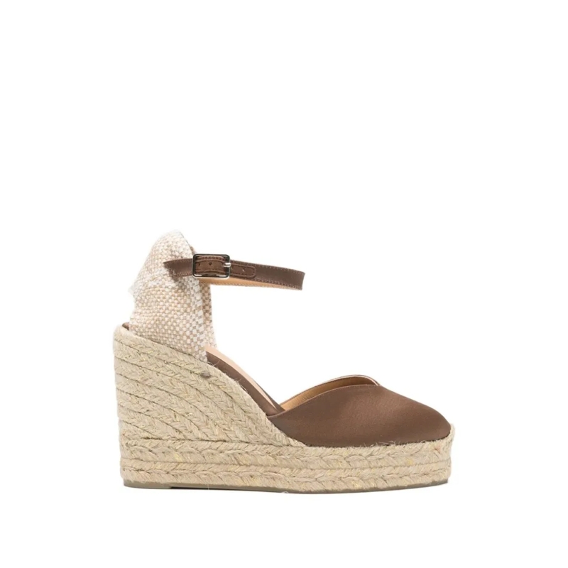 Castaner Sandalen Closed-Toe Wedge Sandals With Adjustable Ankle Str Neutrals