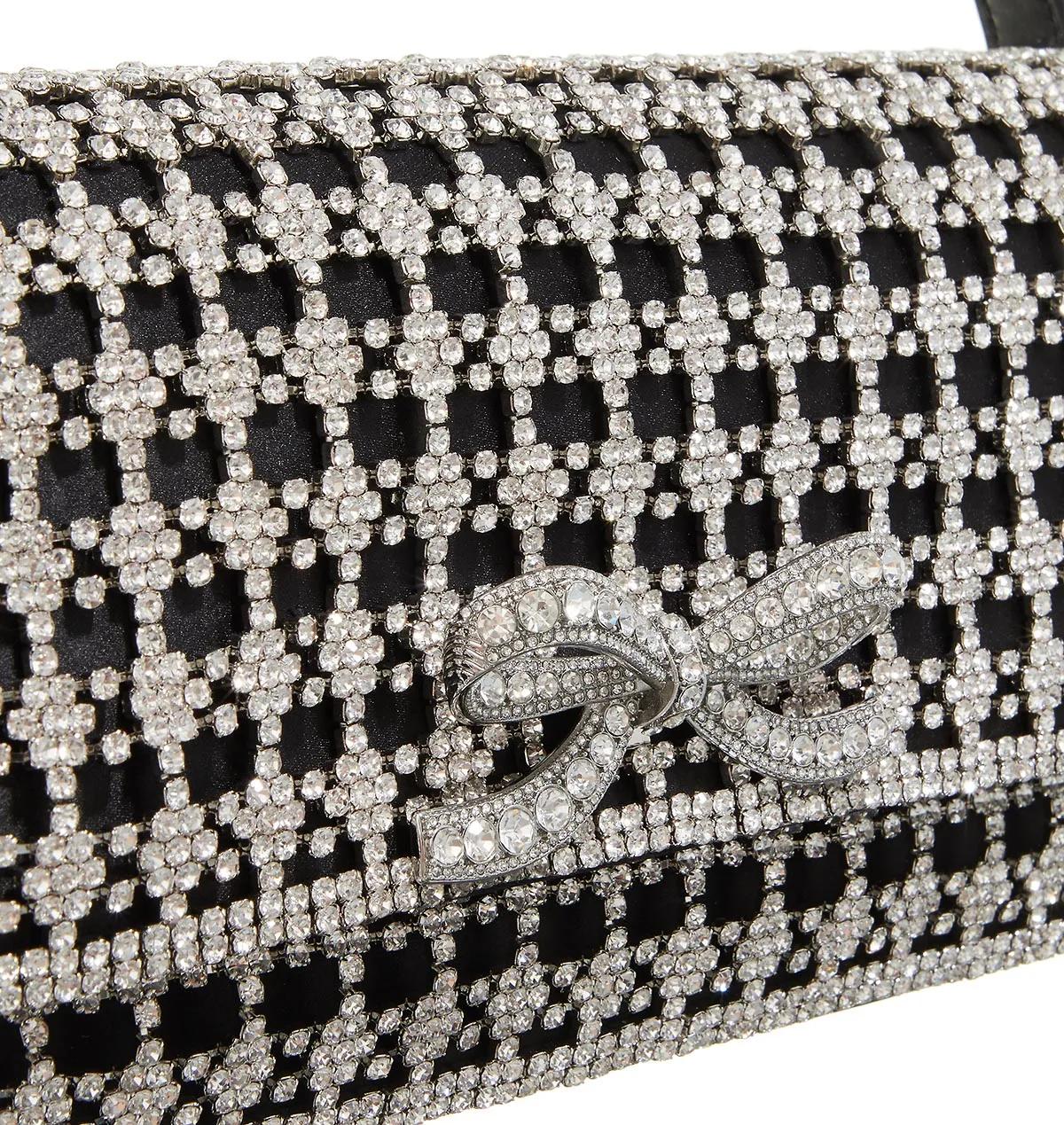 self-portrait Pochettes Black Crystal Shoulder Bag in zwart