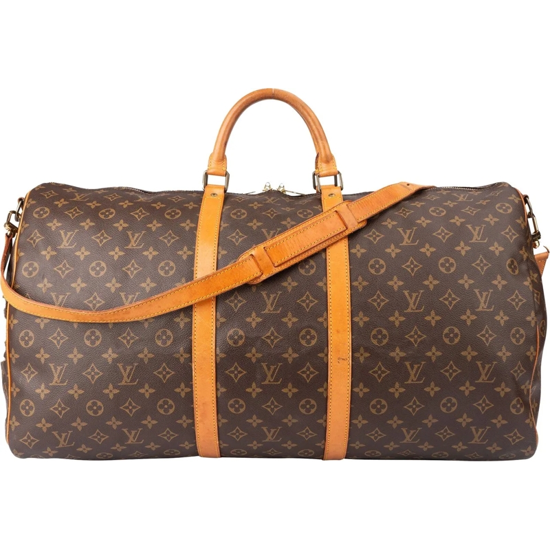 Louis Vuitton Tote Louis Vuitton Canvas Monogram Keepall 60 Bandoulie braun
