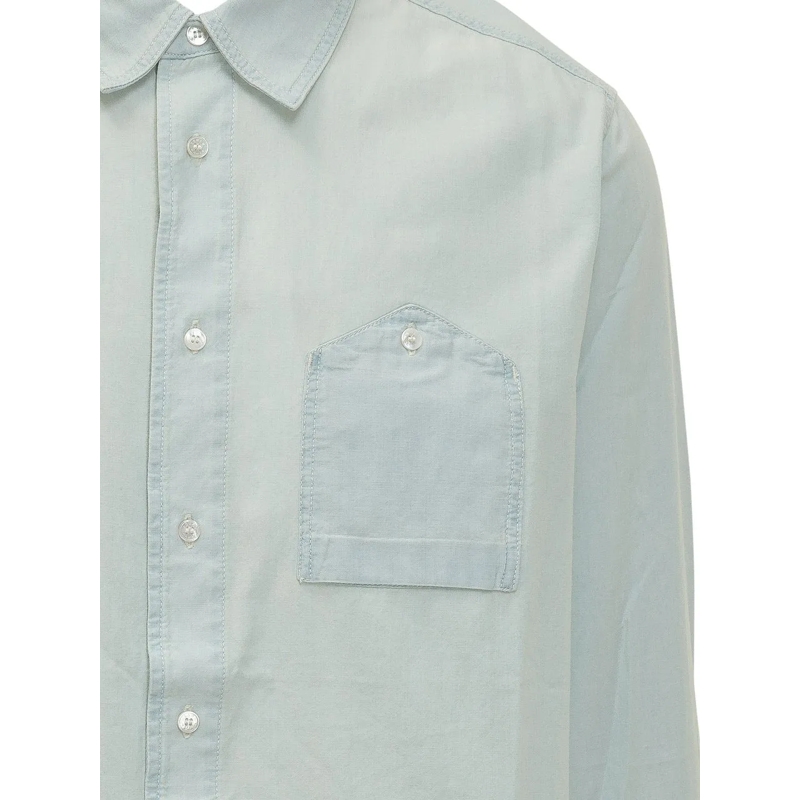 Kenzo Legeres Oberteil Camicia con Tasche Applicate hellblau(Image 3)