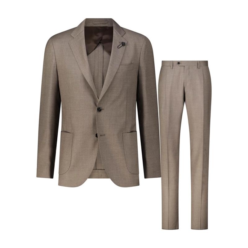 Lardini Pakcombinatie Zweiteiliger Anzug aus Schurwolle schwarz