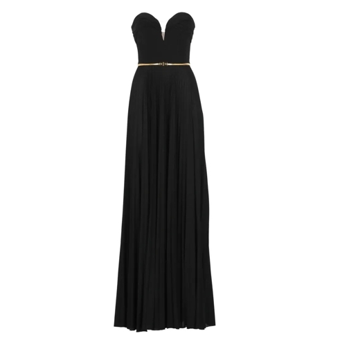 Elisabetta Franchi  Lurex Red Carpet Dress Black