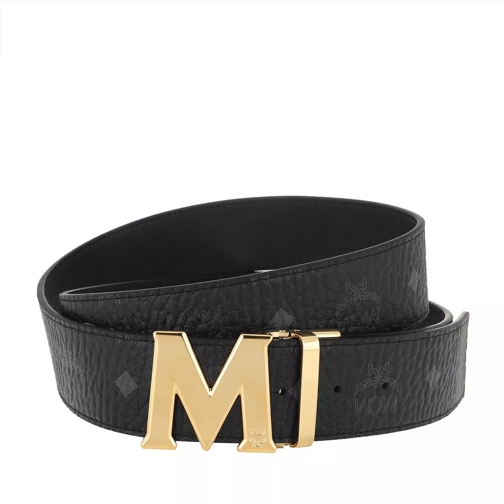 MCM Reversible Belt Shiny Gold Black Vändbart skärp