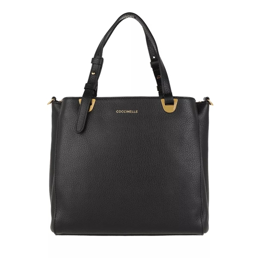 Coccinelle Shopping Bag Grained Leather Noir Borsa da shopping