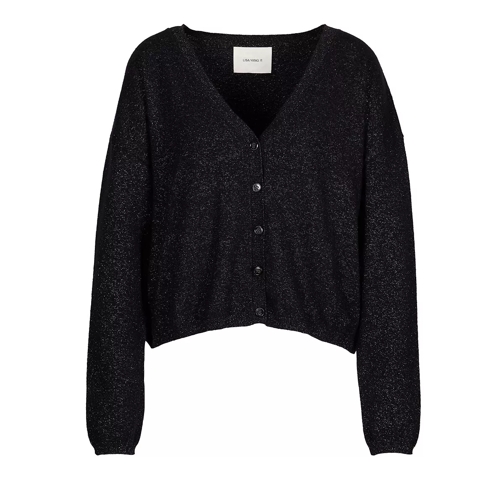 Lisa Yang Abby Sparkle Cardigan Black Sparkle ZB Cardigan en cachemire