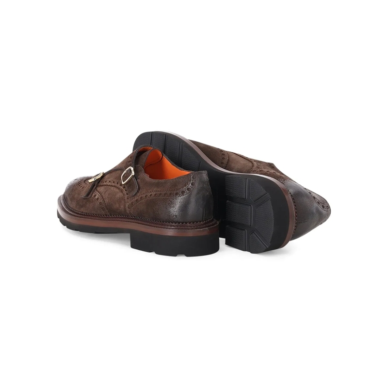 Santoni Schnürschuhe Doppel-Monkstraps aus Leder braun(Image 2)