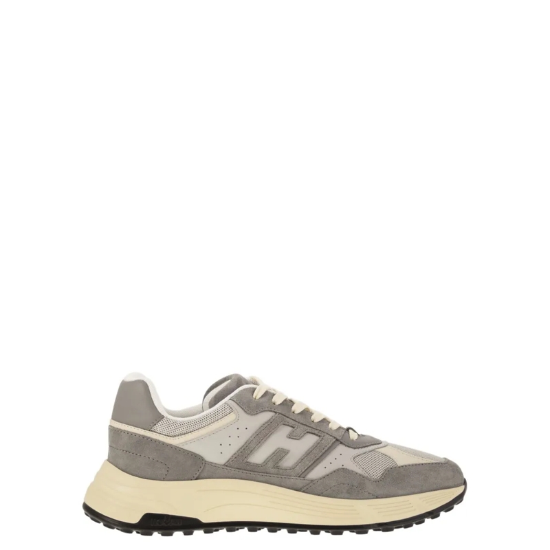 Hogan Lage-top sneaker Hyperlight - Suede And Canvas Sneakers Grey