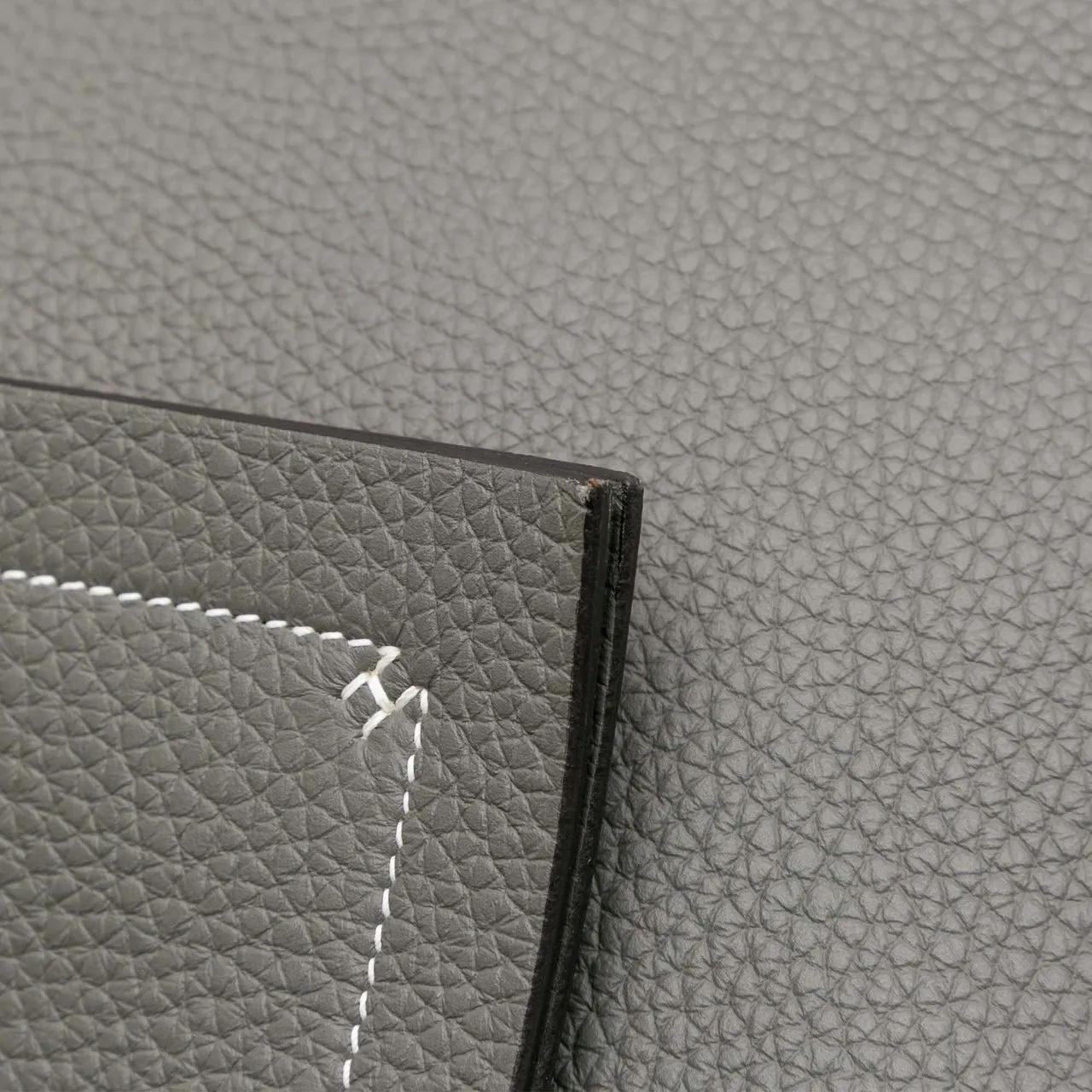 Thumbnail - Hermès Shopper - Taurillon Clemence Cabasellier 46 - Gr. unisize - in Grau - für Damen