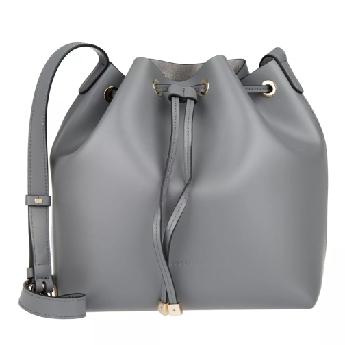Coccinelle Kim Borsa Pelle Calf Leather Asphalt Bucket Bag