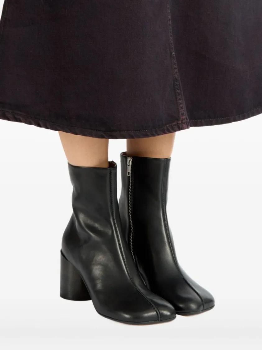 Thumbnail - MM6 Maison Margiela Stiefel - Ankle Boots With Distinctive Seam Detail And Block - Gr. 38 (EU) - in Schwarz - für Damen