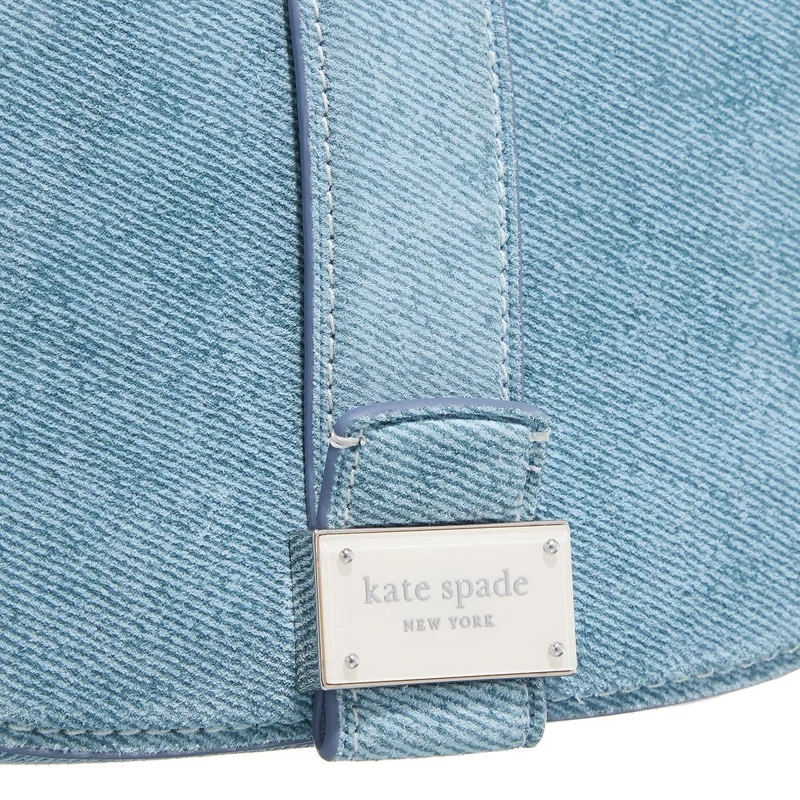Kate Spade New York Sacoche de selle Nouveau Denim Suede Mini Saddle Blue Multi_(Image 4)