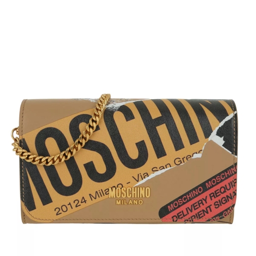 Moschino Crossbody Bag Logo Pattern Sesamo Crossbody Bag
