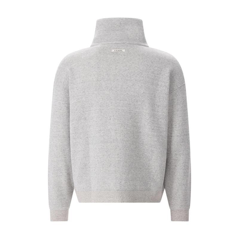 FRAME Pullover Troyer aus Baumwoll-Woll-Mix grau(Image 2)