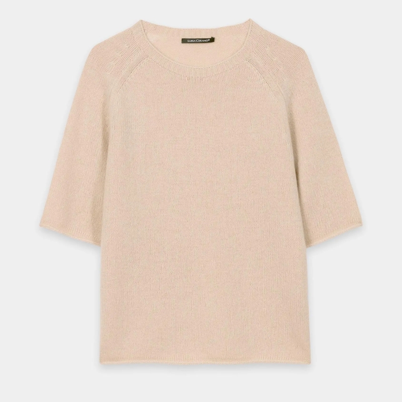 Luisa Cerano Pullover Pullover aus Kaschmir-Mix soft camel