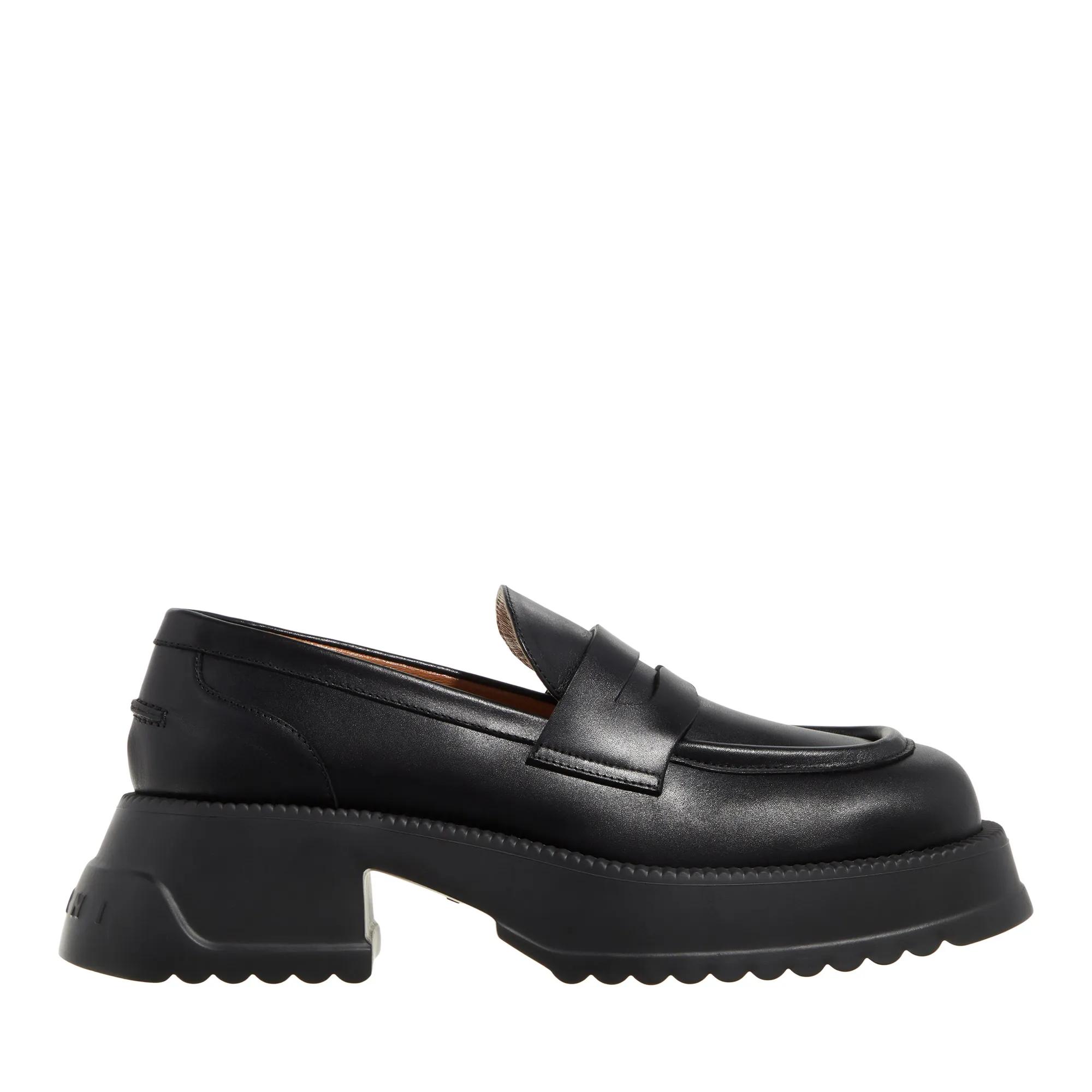 Marni Loafers Moccasin Shoe in zwart