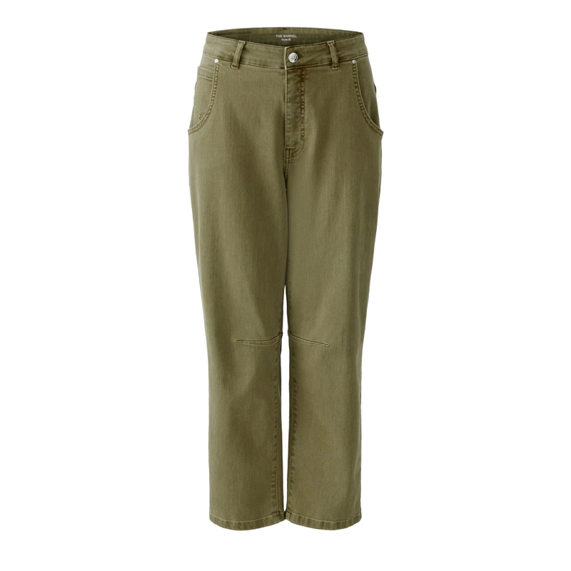 Oui Jeans Hose THE BARREL oliv