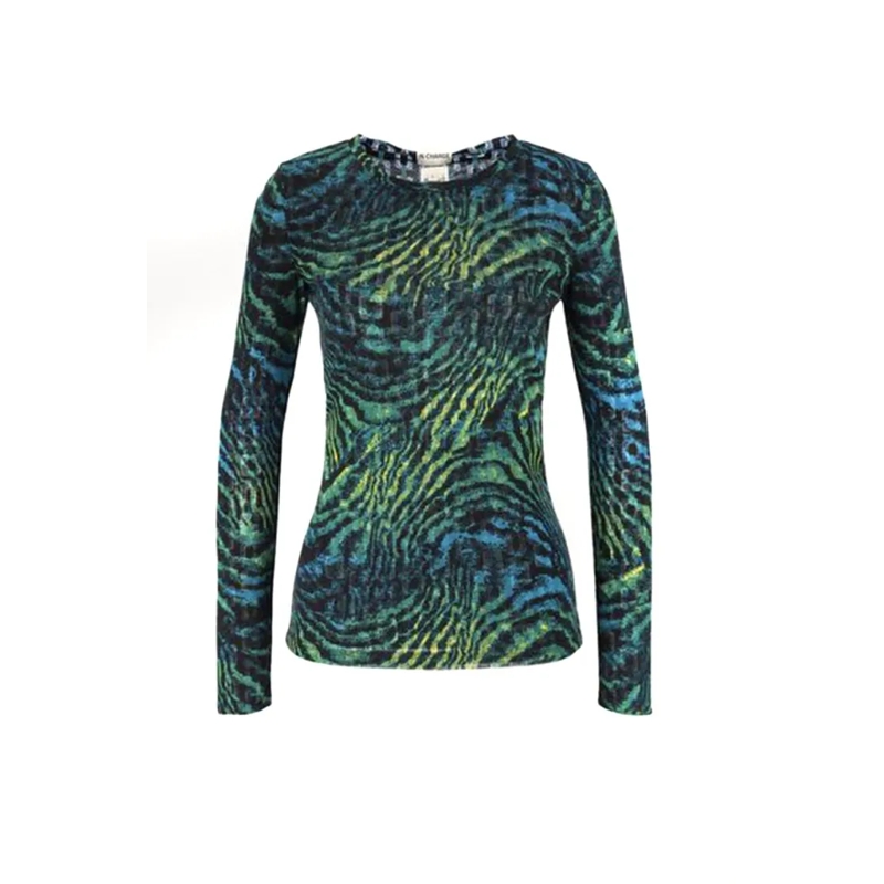 Diane von Furstenberg Trui Long Sleeve Sweater With Unique Textured Pattern A Multicolor