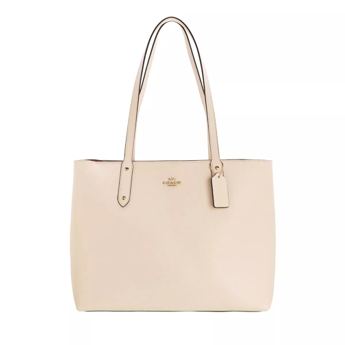 Coach Polished Pebble Leather Central Tote With Zip Gd Chalk Sac à provisions