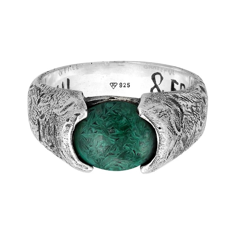 Haze & Glory Siegelring Ring Siegelring Liberty - Afrikanischer Türkis 925 silber(Image 2)