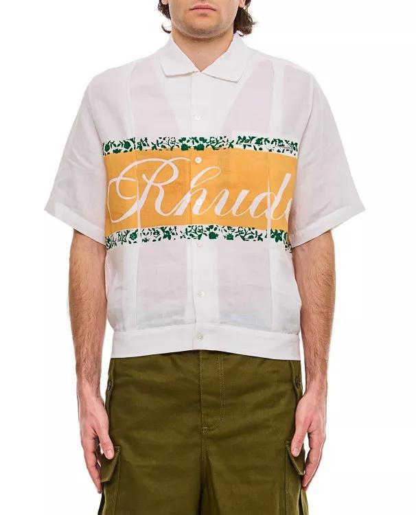 Rhude - Rhude Linen Cuban Cotton Shirt - Größe S - black