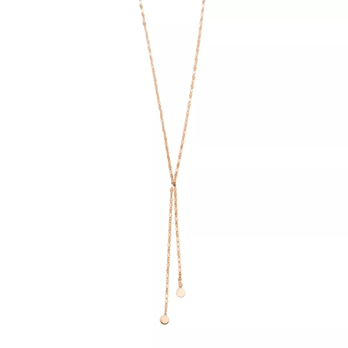 Leaf Y-Necklace Shiny Silver Rose Gold-Plated Lange Halsketting