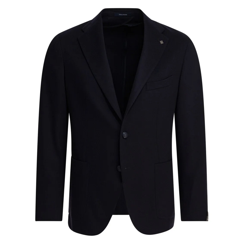 Tagliatore Blazer Tailored Black Jacket With Notch Lapels Black