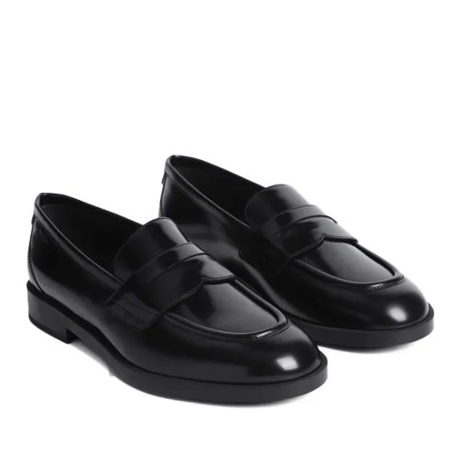 Bally Black Brushed Calf Leather Moccasin Black Ballerina