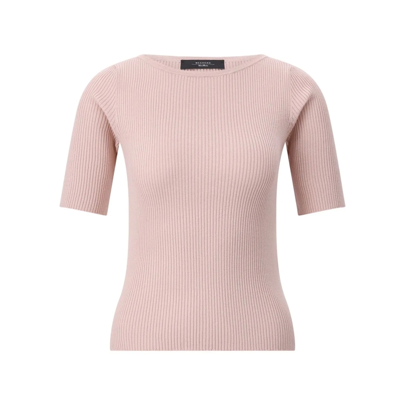 WEEKEND Max Mara Polo shirt Geripptes Shirt Waser Rosa