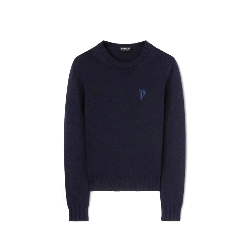 Dondup Trui Sky Blue Knit Sweater Blue