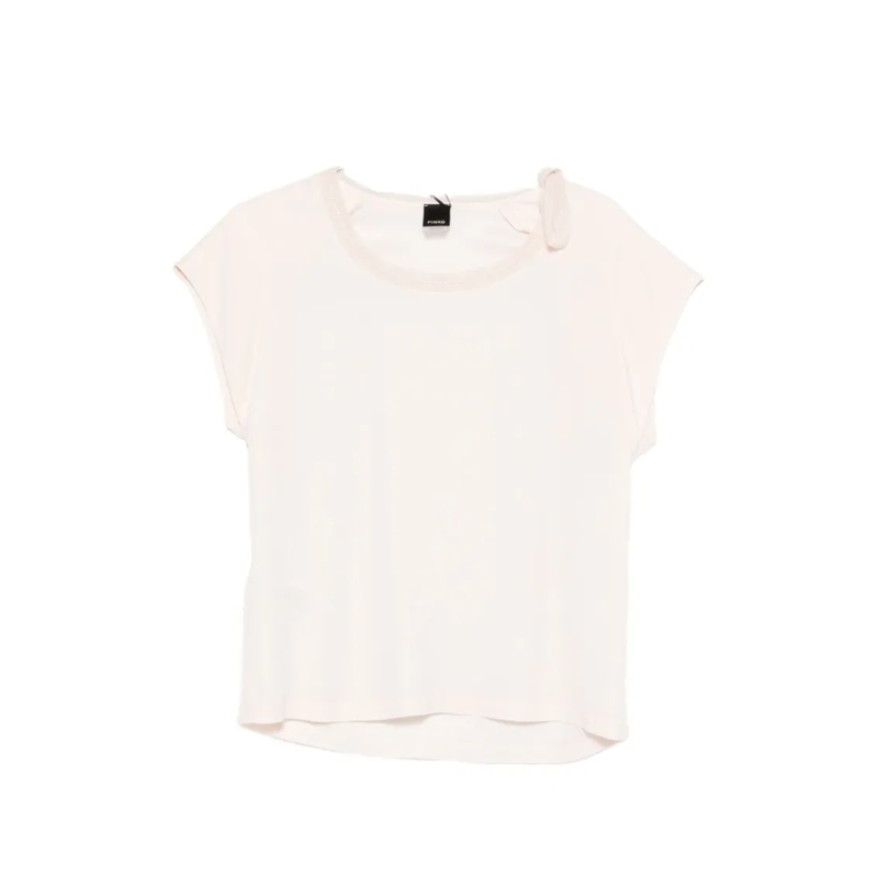 Pinko Blouse Short-Sleeve Blouse With Side Bow Detail White