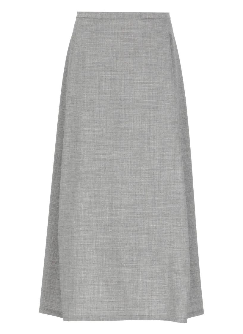 Fabiana Filippi - Grey Virgin Wool Skirt - Größe 44 - grau