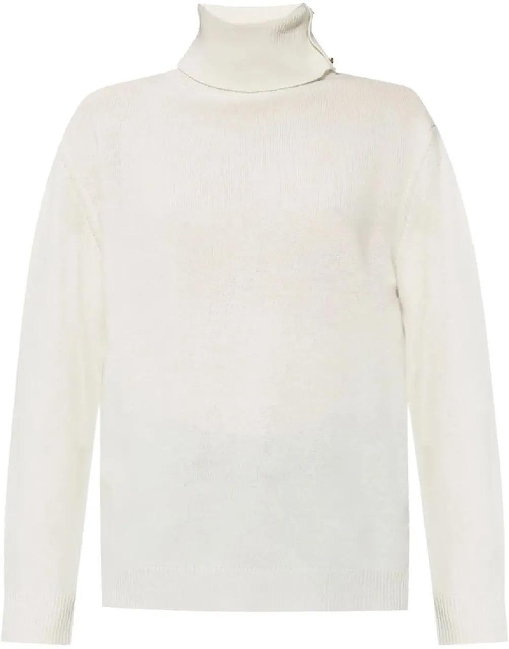 Thumbnail - Fabiana Filippi - Textured Knit Turtleneck Sweater - Größe 40 - bunt