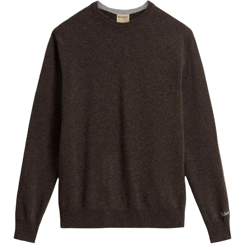 Woolrich  Heren Lambswool Crewneck braun