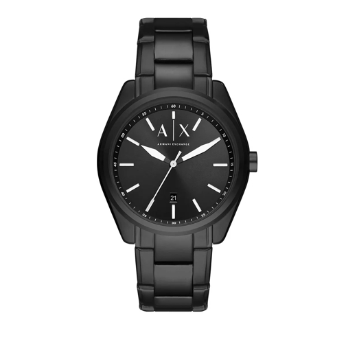 Armani Exchange Three-Hand Date Stainless Steel Watch Black Dresswatch