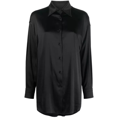 Tom Ford Black Stretch Silk Shirt Black 