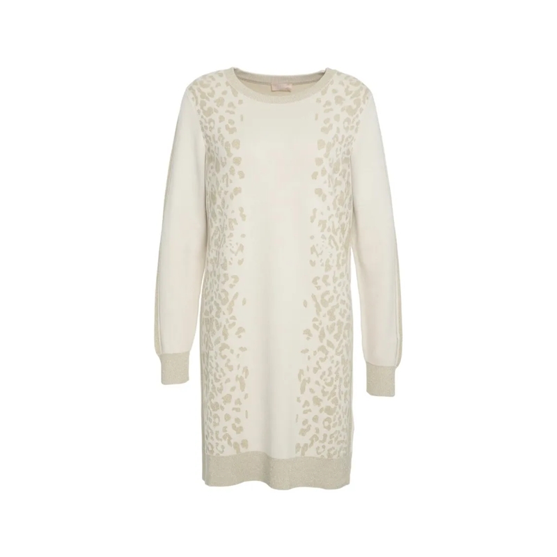 LIU JO Midi-jurk Animal Print Midi Dress Neutrals