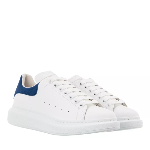Alexander McQueen Sneakers Leather White/Paris Blue lage-top sneaker