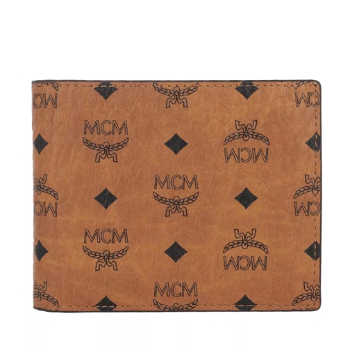 MCM Visetos Original Wallet Small Cognac Bi-Fold Portemonnaie